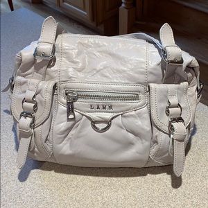 L.A.M.B. Taupe Leather Satchel